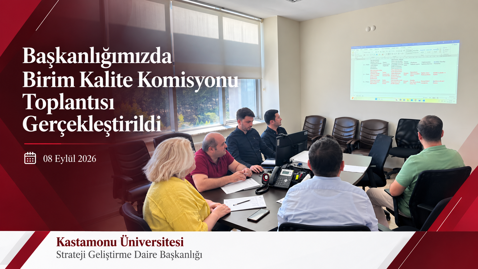 Başkanlığımızda Birim Kalite Komisyonu Toplantısı Gerçekleştirildi
